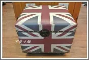 ☆可愛小舖☆英式鄉村風英國國旗皮革收納椅子 玩具箱 置物箱 耐坐 擺飾 穿鞋椅 休閒椅