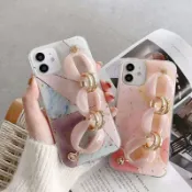 協貿國際日用品生活3館 蘋果12手機殼ins風小清新iphone12promax網紅同款女款拼接腕帶12mini個性創意高檔潮牌全包新硅膠防摔保護套