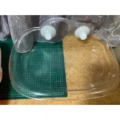 二手9新貓吊床，寵物睡床、貓窩、雲朵懸浮貓窩，貓跳台，透明懸浮貓咪的最愛，簡易安裝大吸力吸盤，顏色透明，小貓不用割愛
