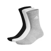 【adidas 愛迪達】襪子 Cushioned 中筒 黑 白 灰 長襪 童襪 穿搭 休閒 基本款 愛迪達 IC1311