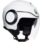 瀧澤部品 義大利 AGV ORBYT系列 亮白 素色 半罩安全帽 內藏墨片 小帽體 插扣 通勤 機車重機 內襯全可拆