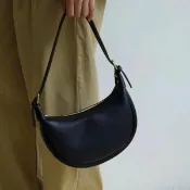 喜挖2店 包包女2025小眾設計新款休閒通勤月牙包斜背百搭高級感馬鞍餃子包