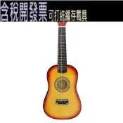 23 英寸 6 弦小型迷你吉他椴木吉他帶撥片弦樂器玩具兒童禮物