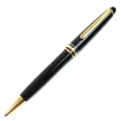 【DOKODEMO】MONTBLANCMeisterstück Classic PIX 白色星形旋轉式原子筆，黑色和金色，帶筆盒，德國製造，男士，書寫測試