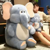 全球選品1館 生活百貨 可愛軟萌象小寶公仔毛絨玩具大象玩偶安撫布娃娃床上超大生日禮物