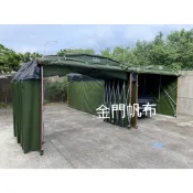 [金門帆布]整組骨架+加厚軍用0.8mm草綠帆布+送屋頂防曬黑網:通用型休旅車活動車庫/轎車罩/廂車/倉庫:攤販.停車埸