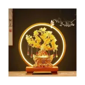 (店+)熱銷💓 黃水晶髮財樹 招財樹 發財樹 搖錢樹 招財小物 擺件 招財擺飾 財位擺飾 喬遷 開幕 開幕送禮
