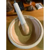 早期懷舊陶瓷藥臼擣藥碗研磨缽研磨棒