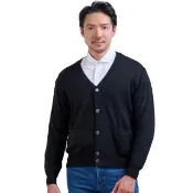 【BARONECE 百諾禮士】質感喀什米爾開襟外套毛衣_黑(624705-11)