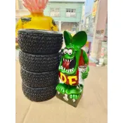 奧司玩具 rat fink 筆筒 零錢盒 收納盒 哈雷機車 公仔 樹脂 輪胎 煙灰缸 存錢筒