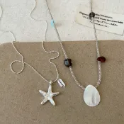 𝐐𝐮𝐞𝐞𝐧𝐚 𝐌 𝐬𝐭𝐨𝐫𝐞_✨【現貨】夏日度假風海星貝殼項鍊🐚海邊穿搭配件 海島渡假 女生飾品 掛鏈 可愛項鍊y2k