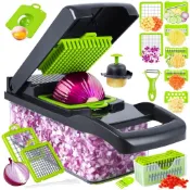 16-piece set, vegetable chopper, multi-purpose fruit slicer,
