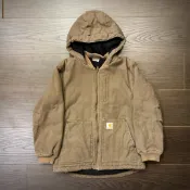 《595_Vintage》Carhartt｜Active Jacket 連帽工裝外套｜古著｜兒童版Size M