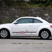 【雯雯貼紙】大眾汽車新甲殼蟲側裙貼紙奧迪A1蝴蝶結hello kitty車貼