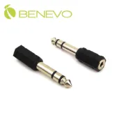 Benevo 6.3mm(公)轉3.5mm(母)音源轉接頭 [BAUMLAUF(黑色)]