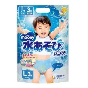 【Costco好市多】Moony 玩水褲 L號 24片 藍色 Moony Swimming Baby Diaper L Size 24-Piece Blue