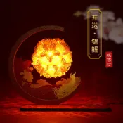 國潮文創開運錦鯉古風小夜燈禮物伴手禮春節禮品擺件紙雕燈diy