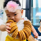 四個月收涎餅 古早味空心圓餅 / 正福堂乳酪奶酥 蛋素 蛋奶素 四個月 收口水傳統 收涎 古早味零食 平安餅  收涎餅乾