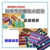 (店+)佳冠附發票~超細纖維阪條雪尼爾腳踏墊/地墊/吸水腳踏墊/門墊，吸水快乾止滑。噴膠止滑技術，尺寸40*60