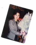 (嘉221)  劉嘉玲  3*5 沖洗照片一張，早期圓角相片，保存還不錯!