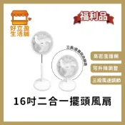 福利品【小太陽】16吋二合一直立式擺頭風扇/桌立兩用 TF-1899