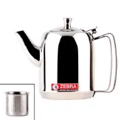 【ZEBRA 斑馬牌】304不鏽鋼泡茶壺-附濾網 / 1.5L(SGS檢驗合格 安全無毒)