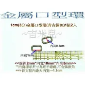~吉米兒~五金配材-內寬1~3.8cm金屬口型環(口形環)/長方圈(1組2入)