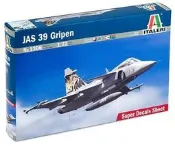 ITALERI    1/72  瑞典 JAS 39 獅鷲戰鬥機 (附多國水貼)  (1306)