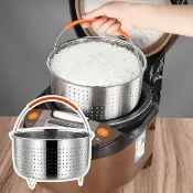 【好廚具】304不鏽鋼帶腳架手提蒸籠(蒸盤 包子 饅頭 蒸飯器 電飯鍋 蒸格 高壓鍋 蒸籃 隔水架 瀝水 洗菜)