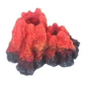 【水族 飾品 裝飾】氣動溶岩火山 造景裝飾石/魚缸擺設/魚隻躲藏(觀賞魚、蝦/附打氣石/可接打氣增加溶氧)