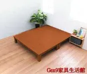 蘆洲巨林家具館..柚木色/洗白色克洛伊全實木6尺加大雙人床底(不含配件)-GD*621-21..台北地區免運費!!