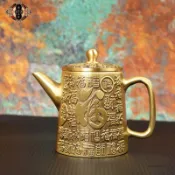 11.1 全黃銅百福壺 茶海手把壺 文玩銅壺 家居裝飾品 銅器禮品擺件