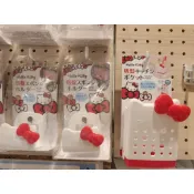 大創 DAISO 三麗鷗 SANRIO Kitty 凱蒂貓 造型 廚房吸盤儲物籃 吸盤海綿放置架 菜瓜布 餐具 收納架