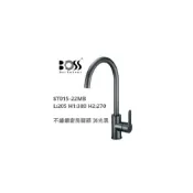 (店+)【BOSS 廚衛設備】無鉛 304 不鏽鋼廚房龍頭 ST015-22MB 消光黑 出水可左右旋轉 西班牙賽道陶瓷閥芯