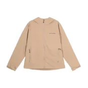 (店+)【Columbia 哥倫比亞】Columbia哥倫比亞 純色戶外防曬防紫外線拒水連帽夾克外套 女款 棕色