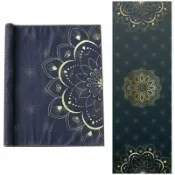 全球選品1館 生活百貨 瑜伽鋪巾防滑吸汗毛巾可攜式加寬折疊加厚瑜珈墊布印花瑜伽毯13