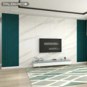 協貿國際日用品生活5館 大理石紋格柵墻布客廳沙發背景裝飾臥室床頭網紅壁布32D浮雕墻紙