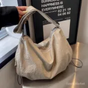 Spot&Market |台灣出貨|日係防水尼龍餃子包運動斜挎包男女大容量托特包騎行鬆弛感單肩包