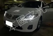 oo本國之光oo 全新 豐田 10 11 12 13 ALTIS 10.5代 導光條 黑框光圈魚眼 大燈 一對 台灣製造