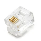 鍍金三叉水晶頭 電話線 接頭6P4C RJ11 Cat 5e STP FTP『1顆』台灣現貨【DD303】