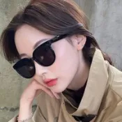 韓系質感熱門款 半圓框顯小臉 檢驗合格 網紅款新潮流行 百搭抗UV時尚 太陽眼鏡74255