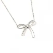 【日本直送 二手美品】蒂芙尼 TIFFANY&Co. 項鍊 蝴蝶結 (Bow) 銀 925 飾品 已拋光 女性