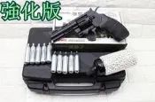 KWC 4吋 左輪 手槍 CO2槍 強化版 + CO2小鋼瓶 + 奶瓶 + 槍盒 ( 轉輪短槍牛仔PYTHON M357