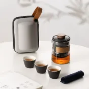快客杯 禮物 茶壺 隨身泡茶茶具 日本茶具禮盒 戶外露營 旅行茶具組 外出泡茶組 旅行泡茶壺 陶瓷泡茶杯 生日禮物