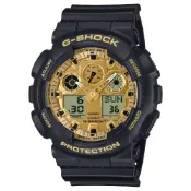 大高雄鐘錶城 CASIO卡西歐 G-SHOCK G-SHOCK GA-100系列 GA-100GGB-1A9 大型錶殼黑金時尚腕錶 51.2mm｜樂天領券現折★全館特惠中★指定刷卡回饋10%