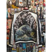 【仙瑩】華鳥風月 浮世繪 海浪 櫻花 刺繡 橫須賀外套 薄款 日本進口正版