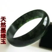 常鴻萬貨行 墨玉手鐲甘肅祁連玉蛇紋石玉橄欖綠女款玉石鐲子