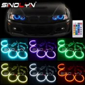 For 寶馬 BMW 3系 E46 E38 E39 RGB LED光圈 七彩變色彩色天使眼 半圓 紅外線遙控 棉光圈