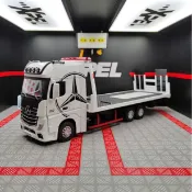 阿莎力2店 賓士 拖車 1/24 卡車 合金模型 模型車 1/24 全拖