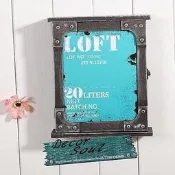 【可開發票】DS北歐家飾§ loft工業風 貨櫃鐵皮屋 質感鐵鏽 壁掛 鑰匙櫃 實木飾品櫃 仿舊復古美式鄉村【满额免運】